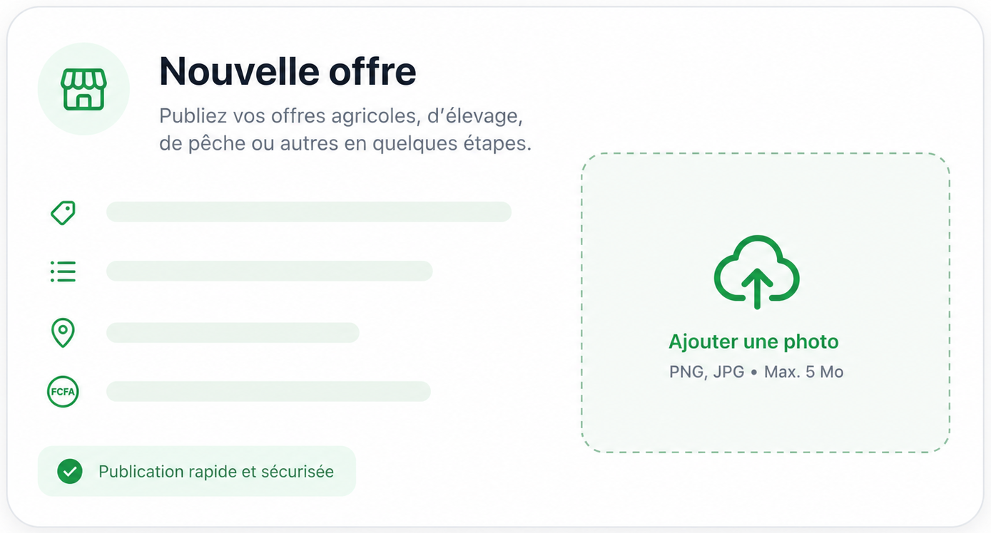 Mini interface de publication d'offre Groweya